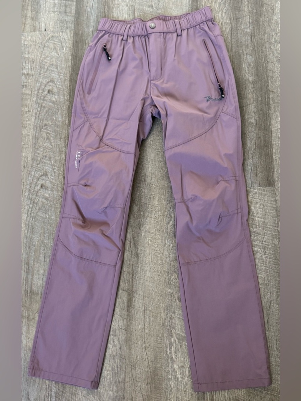 Lightweight, Water-Resistant Mauve Outdoor Hiking Pants, XS